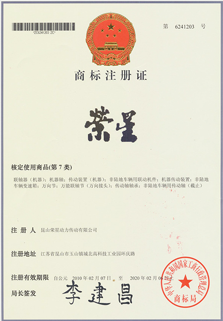 荣星证书-商标注册证3